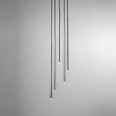 Lampa wisząca rurka SOPEL LUX 5 czarno-srebrna 40732