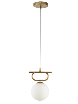 Lampa wisząca kulka mleczna złota Sigma Lighting TES 1 33631