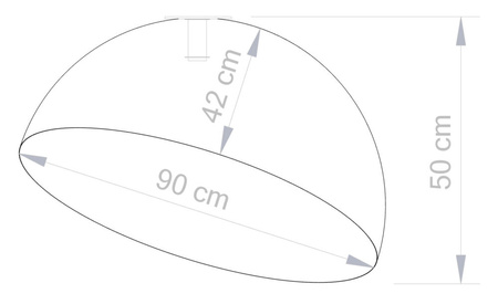Plafon kopuła czarno-miedziany Sigma Lighting SFERA 90 32467