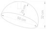 Plafon kopuła złoty Sigma Lighting SFERA 50 32477