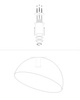 Plafon kopuła biało-miedziany Sigma Lighting SFERA 70 32460