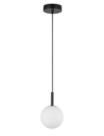 Lampa wisząca kula mleczna czarna Sigma Lighting GAMA 1 33404