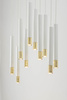 Lampa wisząca tuby sople biało-złota Sigma Lighting SOPEL GRAND 10 33392