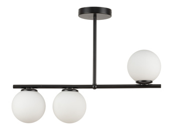 Lampa sufitowa mleczne kule czarna Sigma Lighting KORAL 3 krótki 33641