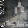 NORA B lampa wisząca ceramiczna beż 41370