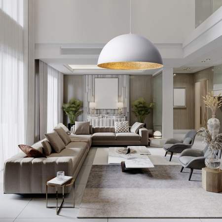 Lampa wisząca duża 90 cm biało-złota Sigma Lighting SFERA 90 30127