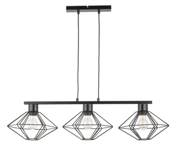 Lampa wisząca druciana diament czarna Sigma Lighting - VARIO 3 40561