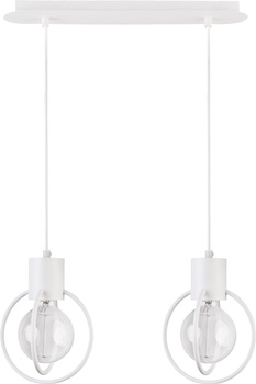 Lampa wisząca druciana biała Sigma Lighting Aura Koło 2 31100