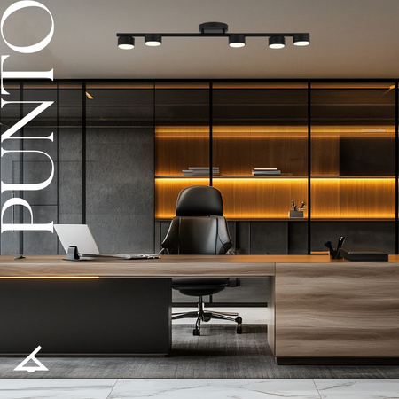 Plafon PUNTO 5 czarny 40820