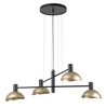 Nowoczesny żyrandol wiszący czarno-złoty Sigma Lighting ARTIS 4 40568