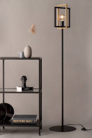 Lampa podłogowa industrialna czarno-złota Sigma Lighting EDEN 50253