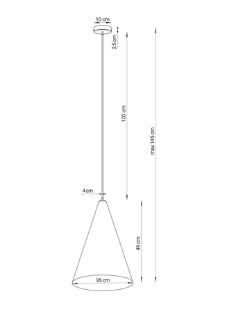 Lama wisząca Vesuvio beżowy/złoty S 41066