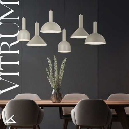 Lampa wisząca VITRUM kopuła M szary beż 40805