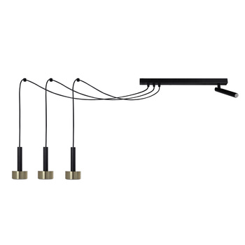 STAMP SPIDER 3 zwis + 1 czarny/złoty szczotkowany 41257