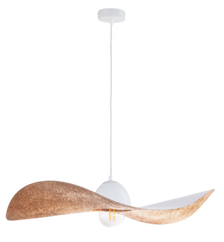 Lampa wisząca kapelusz biało-miedziana Sigma Lighting KAPELLO L FI76 32337