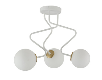 Plafon klosze kule biało-złoty Sigma Lighting ZIGZAG 3 33305