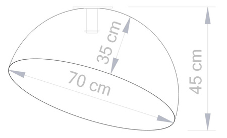 Plafon kopuła czarno-miedziany Sigma Lighting SFERA 70 32468