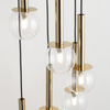 Lampa wisząca kule DAISY 5 Sigma Lighting złoto-transparentna 40759