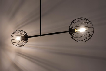 Lampa sufitowa druciana czarna Sigma Lighting MADAM 2 32365