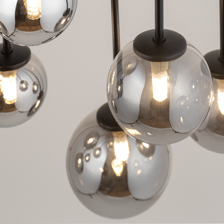 Plafon żyrandol kulki szary Sigma Lighting - TULIA 8 krótki 33496