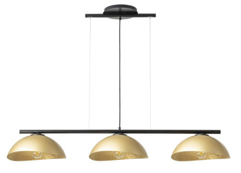 Lampa wisząca Sigma Lighting SOLAR 3 S czarna ze złotymi kloszami 40582