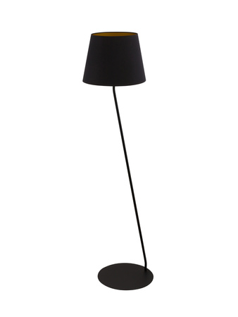Lampa podłogowa z abażurem czarno-miedziana Sigma Lighting LIZBONA 50229