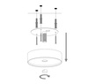 Lampa sufitowa na wysięgniku biała Sigma Lighting VASCO 1 31550