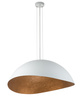 Lampa wisząca z żywicy biało-miedziana Sigma Lighting Solaris M 40622