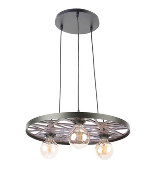 Lampa wisząca Sigma Lighting Magnum Ażur 3 Koło czarny 31734