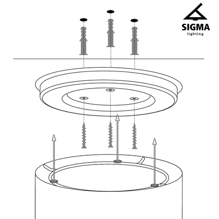 Plafon okrągły welurowy biały Sigma Lighting SOFT M 40649