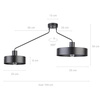 Lampa sufitowa na wysięgniku czarna Sigma Lighting JUMBO 2 31531