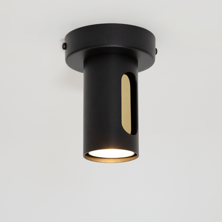 FLOW 1 plafon czarny/złoty 41215