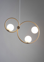 Lampa sufitowa okręgi kule złoto-beżowa Sigma Lighting