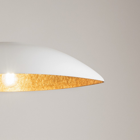 Lampa wisząca z żywicy biało-miedziana Sigma Lighting Gondola M 40639