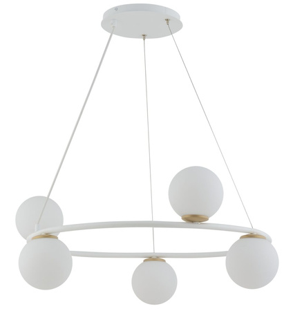 Lampa wisząca kule ring biała Sigma Lighting GAMA KOŁO 5 33385