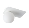 Plafon kula biały Sigma Lighting ARGON 1 prostokąt 33272
