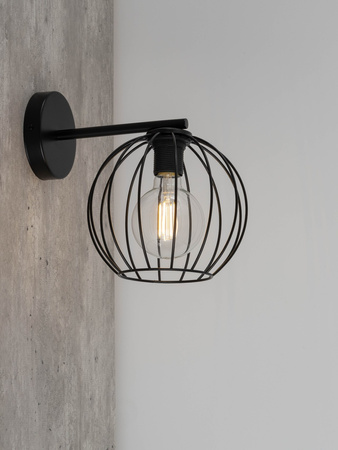 Kinkiet druciany loft czarny Sigma Lighting MADAM 32373