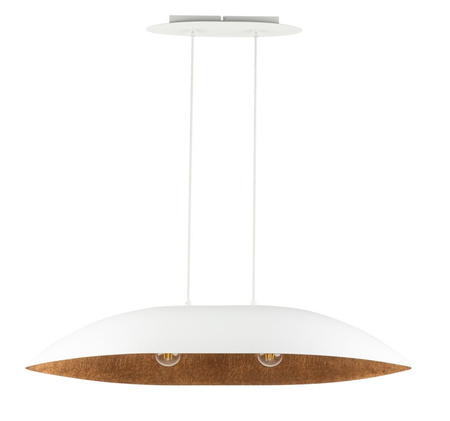 Lampa wisząca z żywicy biało-miedziana Sigma Lighting Gondola M 40639