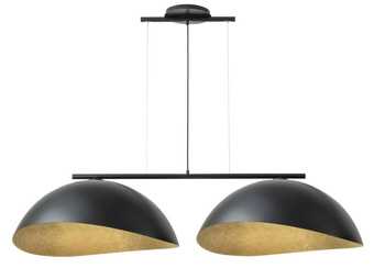 Lampa wisząca Sigma Lighting SOLAR 2 L czarna z kloszami czarno-złotymi 40578