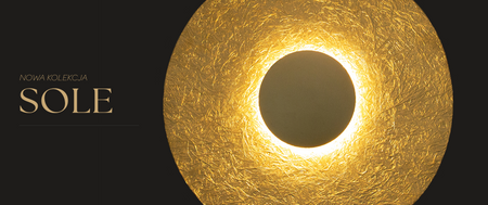 SOLE designerski kinkiet z włącznikami z żywicy Fi 55 cm złoty 41514