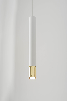 Lampa wisząca tuba biało-złota Sigma Lighting SOPEL GRAND 33386