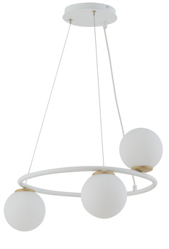 Lampa wisząca kule ring biała Sigma Lighting GAMA KOŁO 3 33384