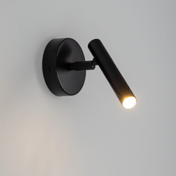 Kinkiet hotelowy ruchomy rurka tuba minimalistyczny czarny Sigma Lighting Sopel 33215