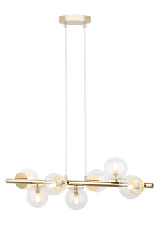 Lampa wisząca AVOLA zwis kulki 7 złote/transparentne 40800