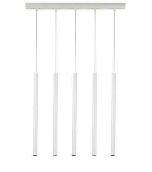 Lampa wisząca rurki sople biała Sigma Lighting SOPEL 5 PROSTY 33616