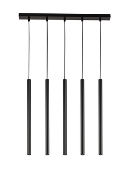 Lampa wisząca rurki sople czarna Sigma Lighting SOPEL 5 PROSTY 33615